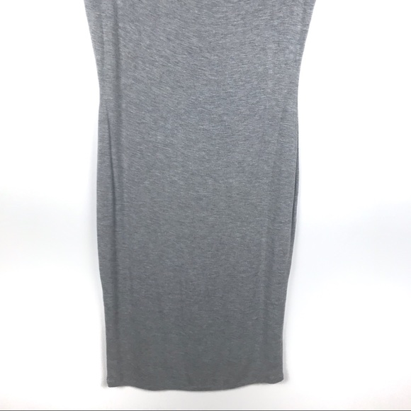 Philosophy Gray Cold Shoulder Stretch Midi Dress Size L - Picture 7 of 8
